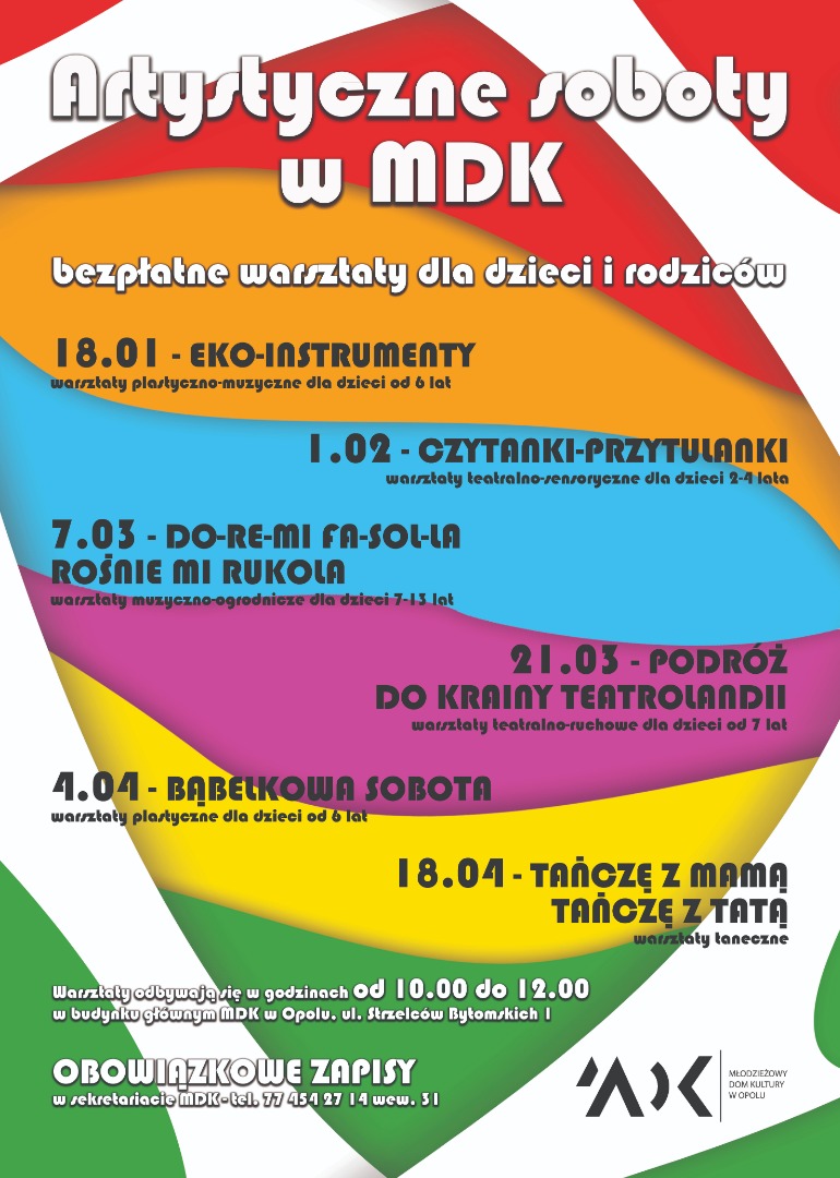 Artystyczne soboty w MDK 2020