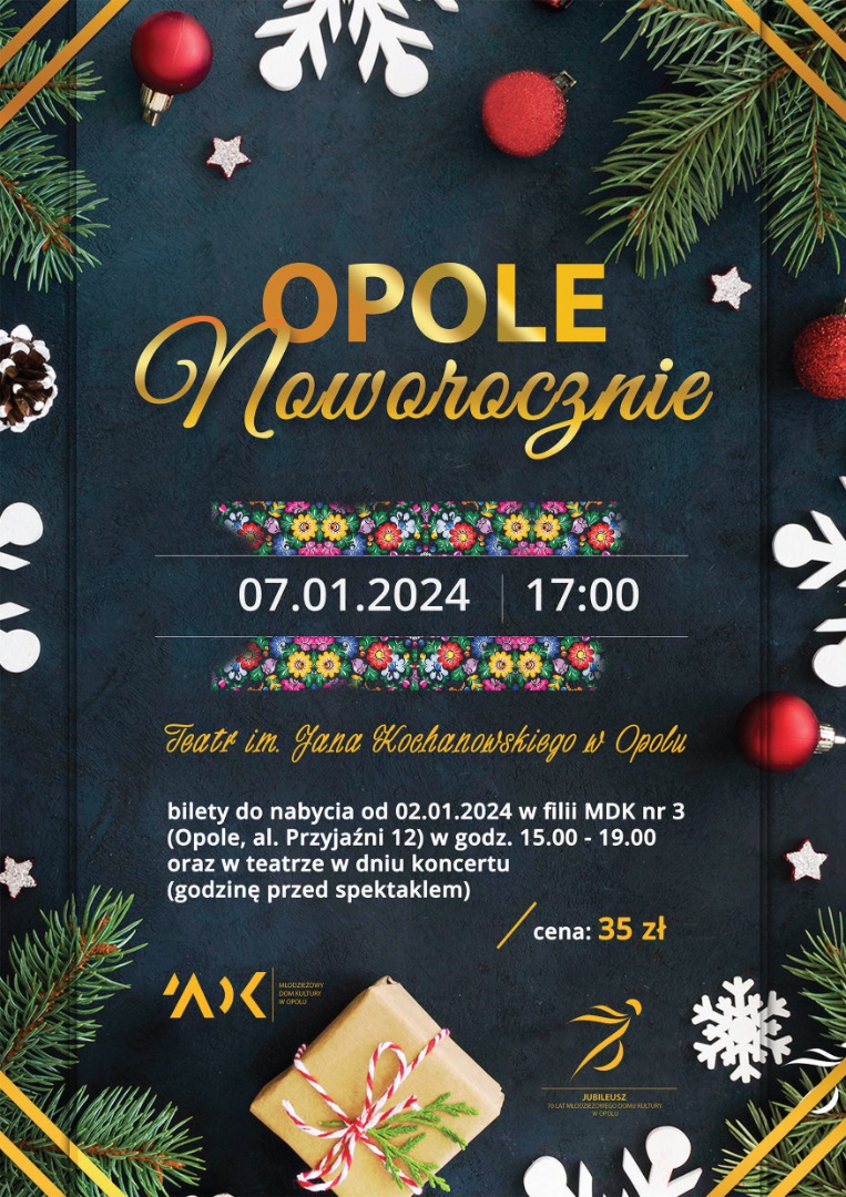 Koncert noworoczny ZPiT Opole 2024 (plakat)